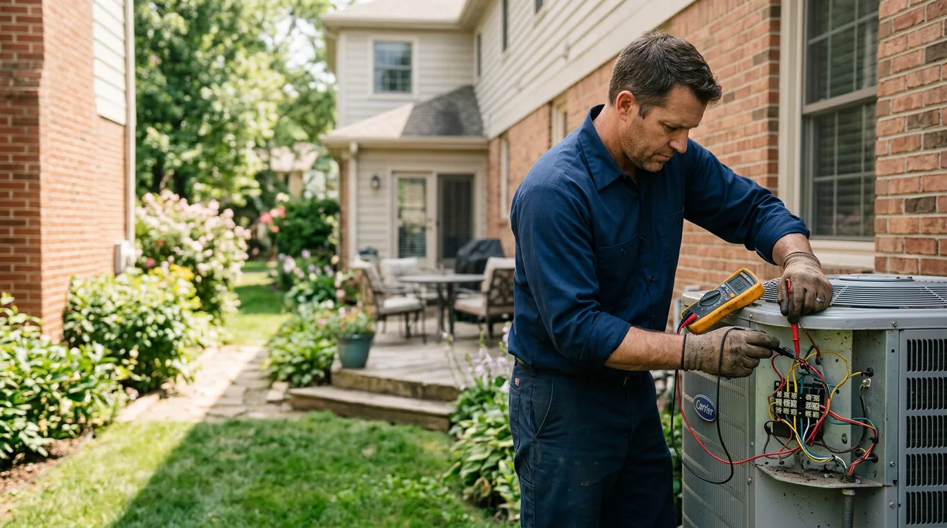HVAC technician working near Morganton, NC